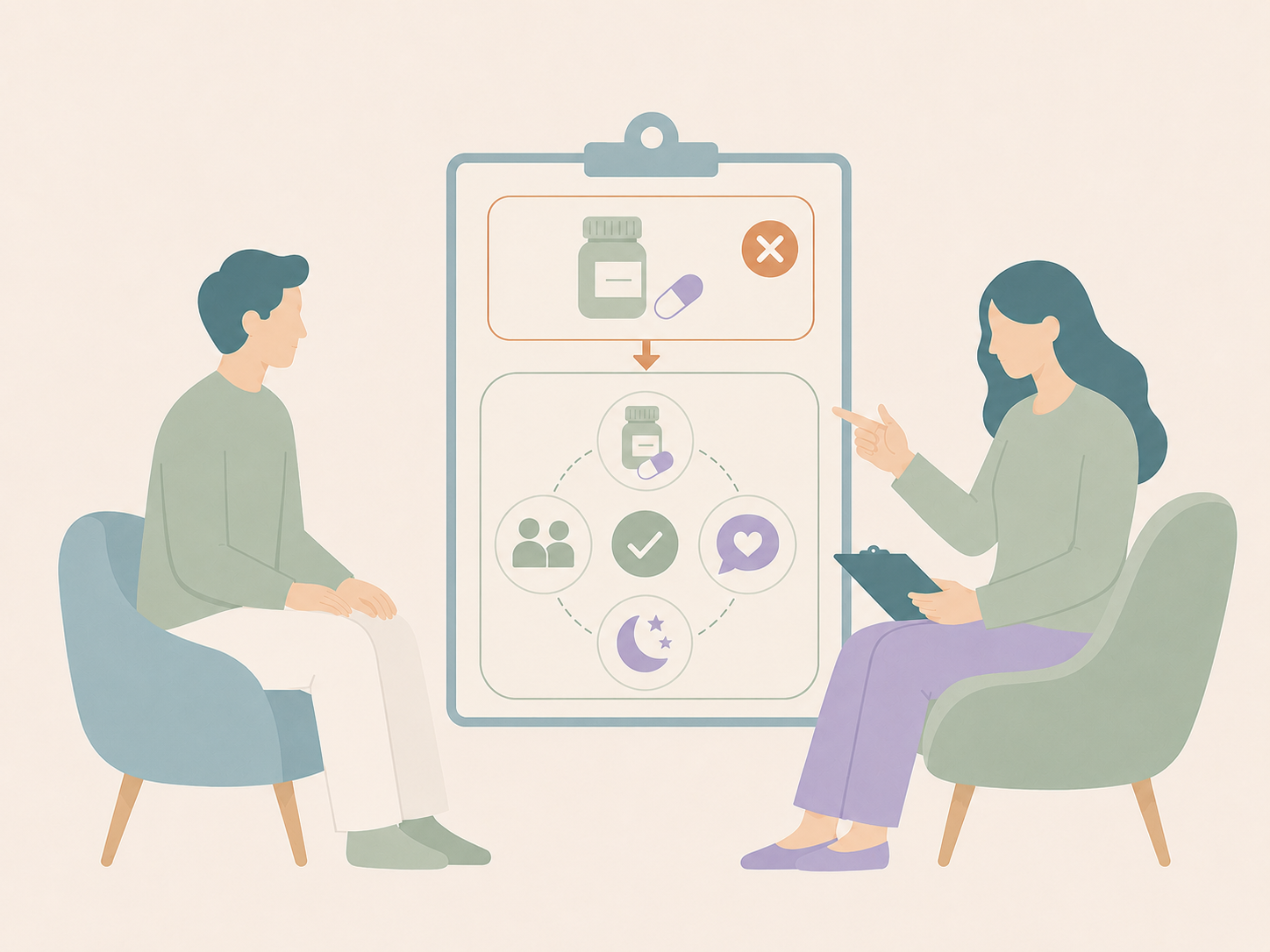 No utilizar psicofármacos de forma exclusiva en el tratamiento de los problemas de salud mental